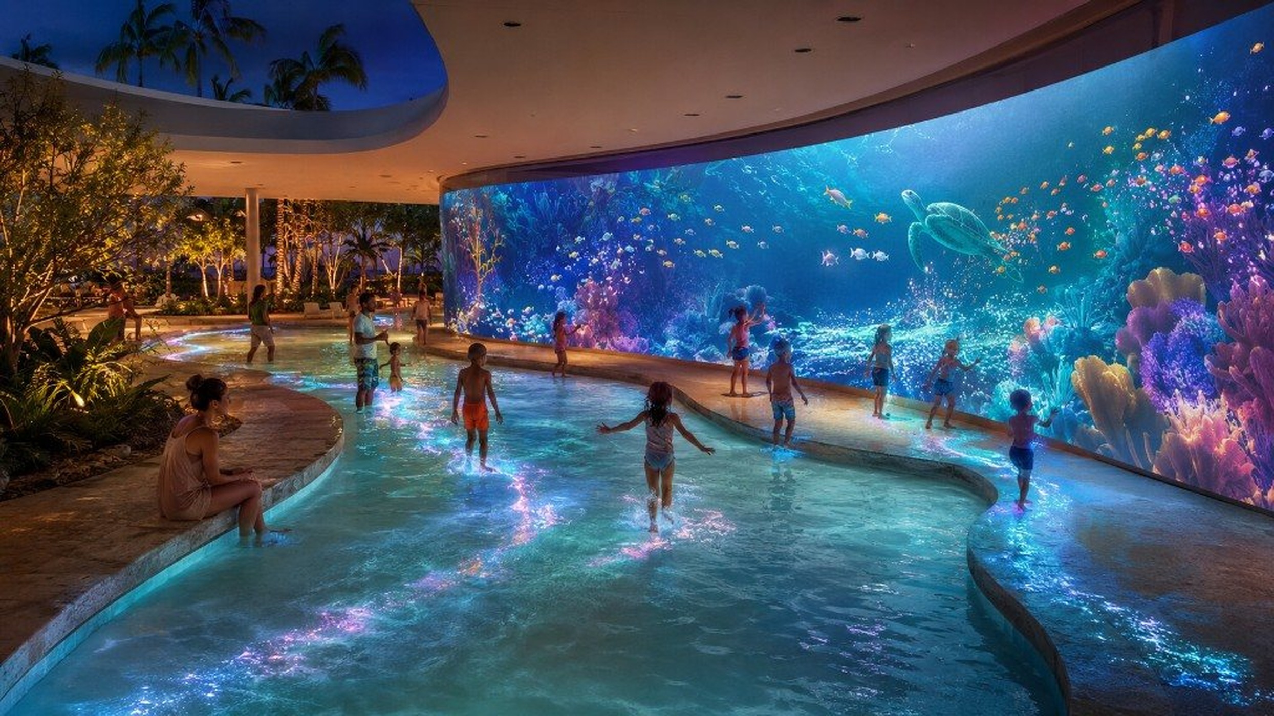 Concept visualization — oceanic field: tide becomes a slow visual pulse