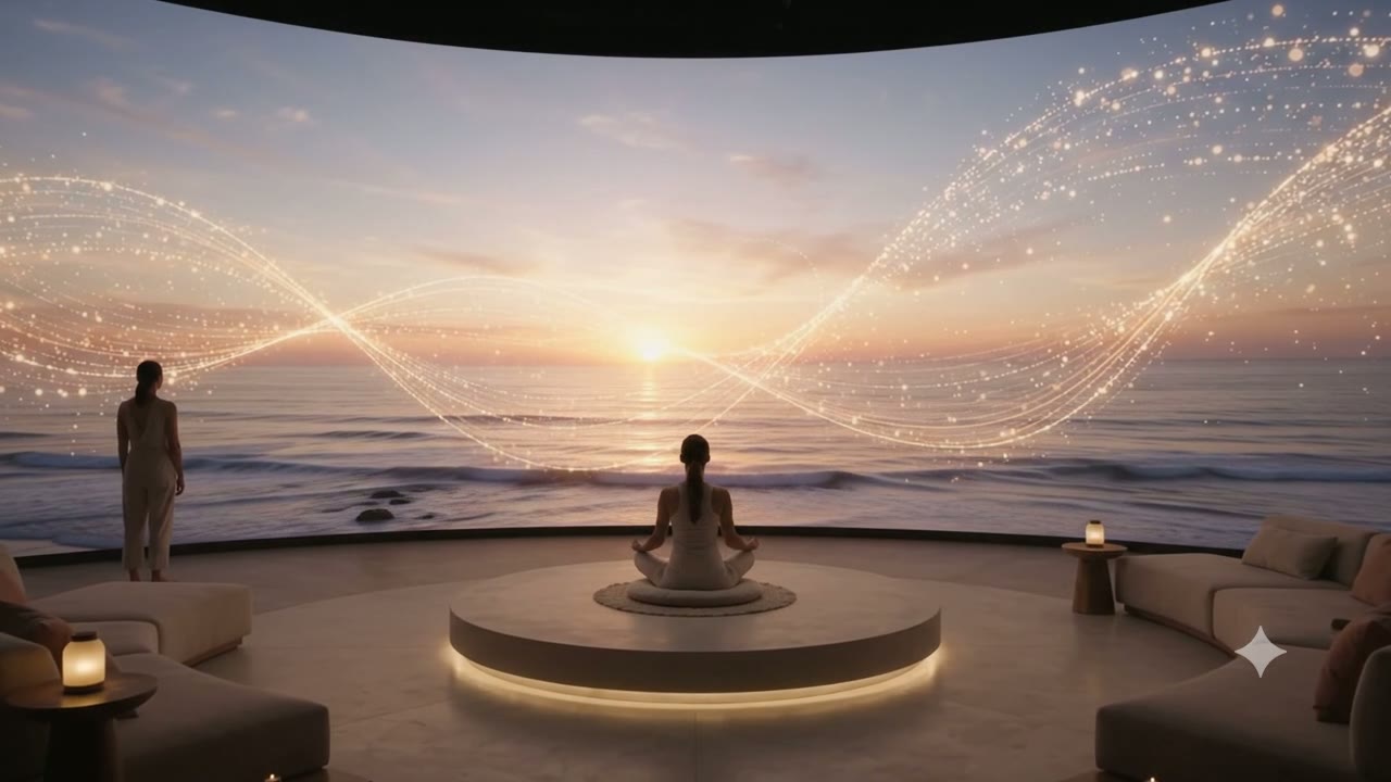 Concept visualization — ANDATA LAB: a wellness room of slow light and atmosphere